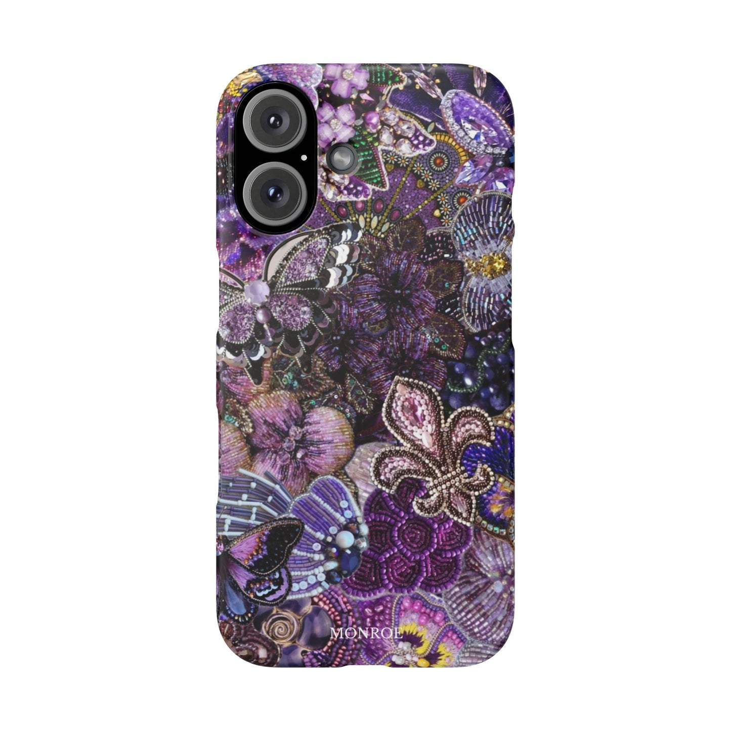 Purple Floral Butterfly Case