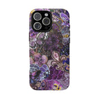 Purple Fleur-de-Lis Floral Tough Phone Case