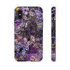 Purple Fleur-de-Lis Floral Tough Phone Case