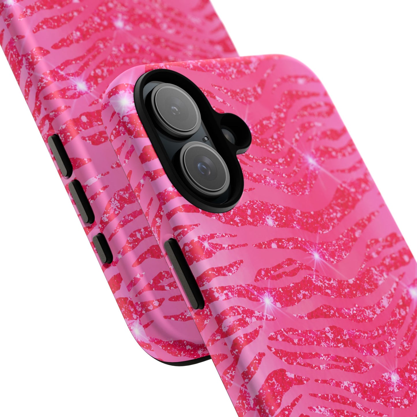 Pink Glitter Zebra Tough Case