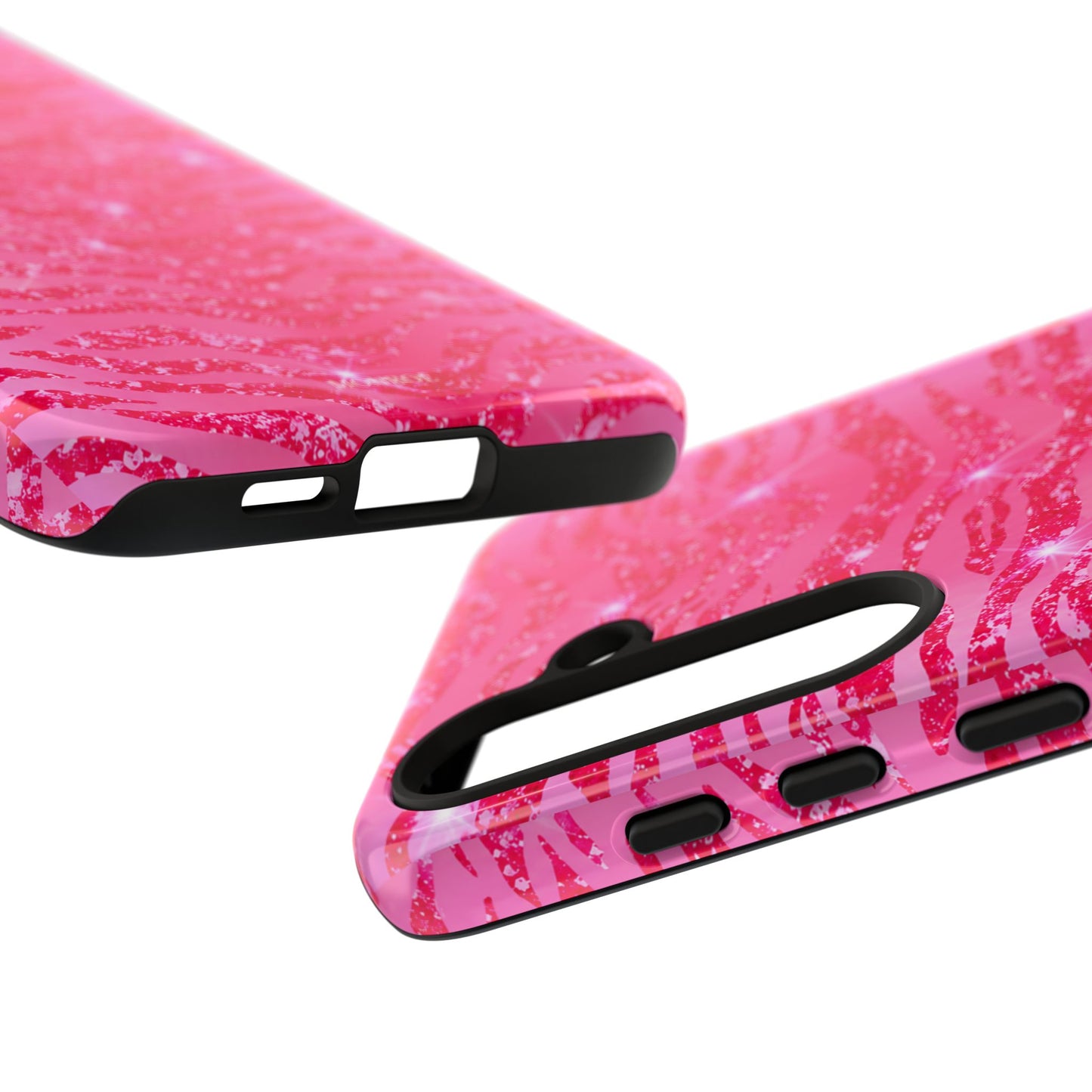 Pink Glitter Zebra Tough Case
