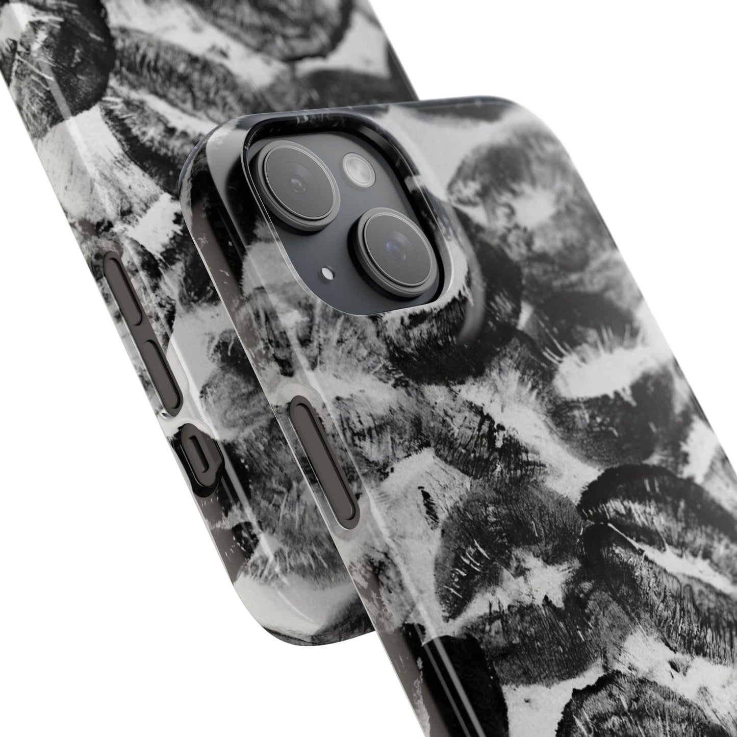 Black & White Kiss Print Case