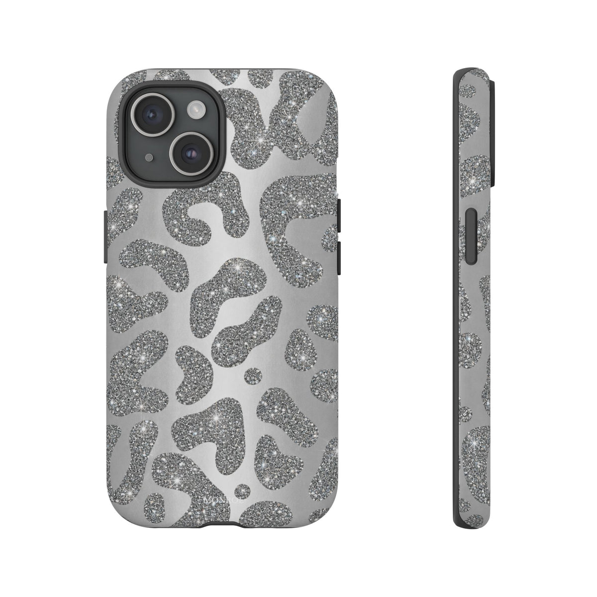 Silver Glitter Leopard Tough Case