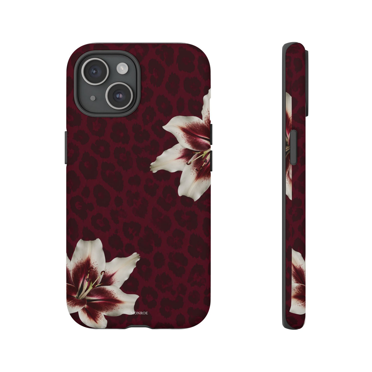 Burgundy Lily Leopard Tough Case