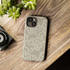 White Lace Pattern Tough Phone Case