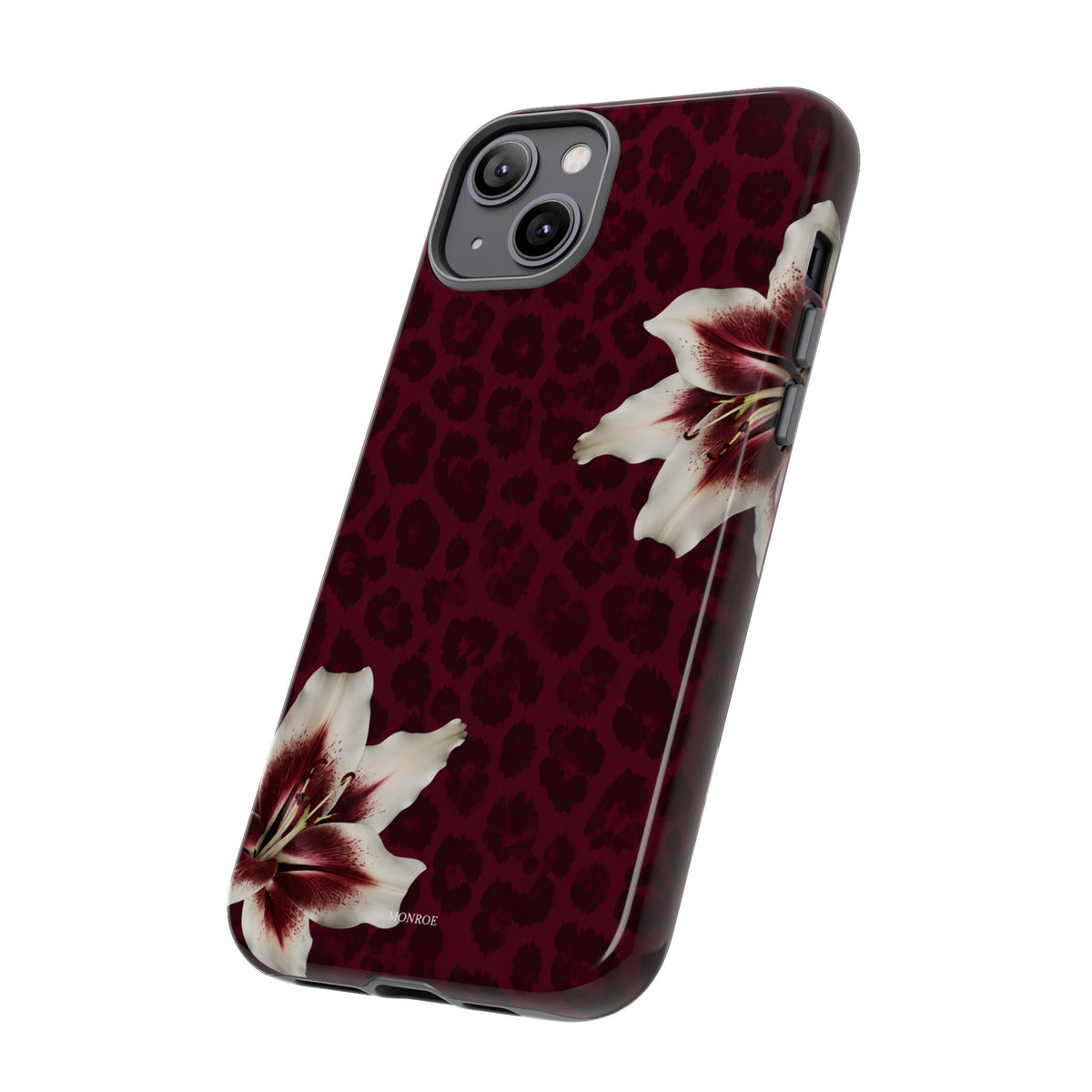 Burgundy Lily Leopard Tough Case