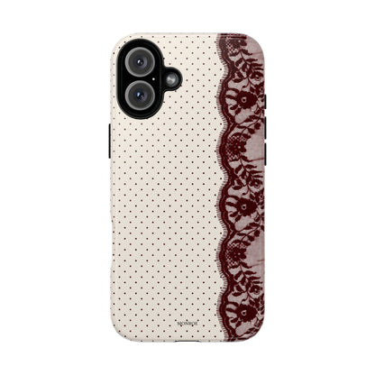Burgundy Lace Edge Tough Case