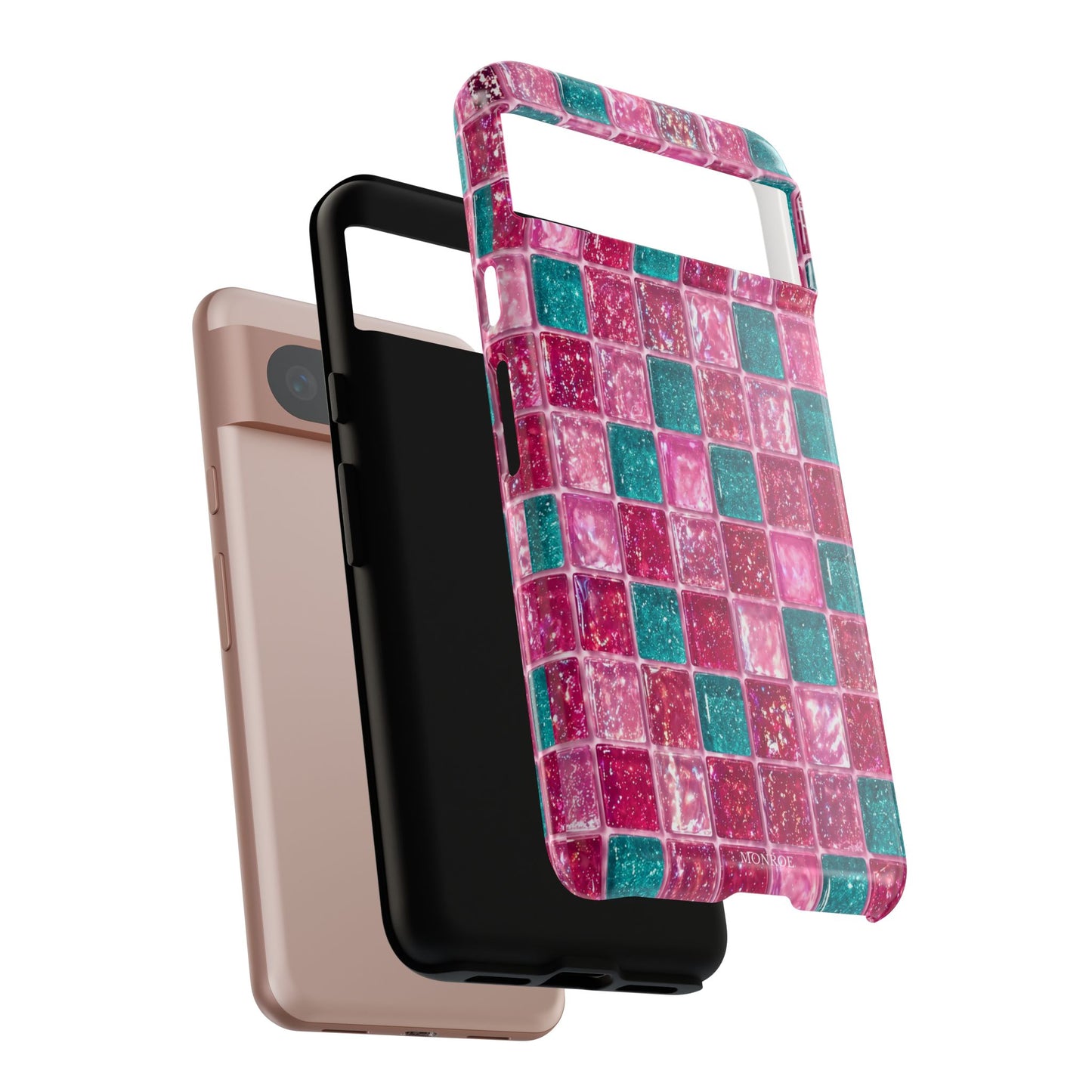 Pink Teal Mosaic Tough Case