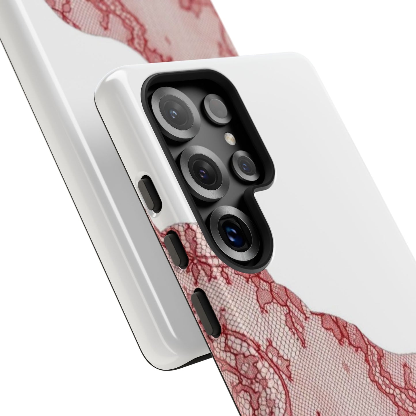 Red Lace Edge Tough Phone Case
