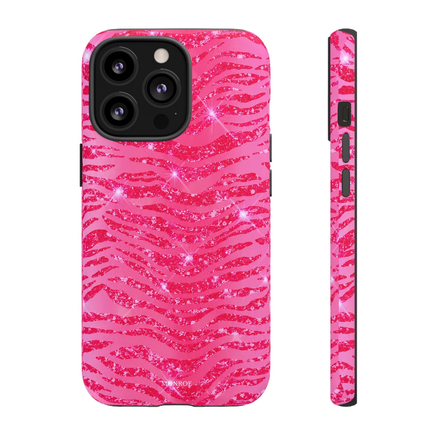 Pink Glitter Zebra Tough Case