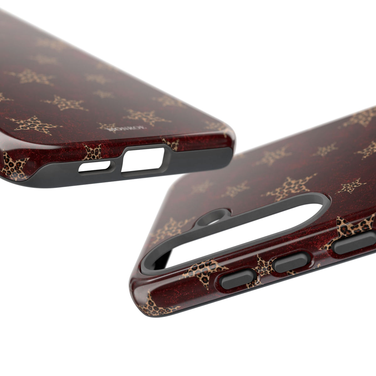Burgundy Leopard Star Tough Case