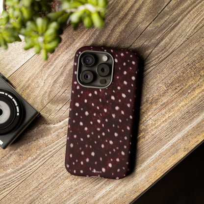 Burgundy Spotted Fur Tough Case