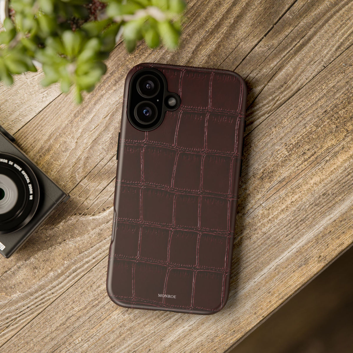 Burgundy Croc Tough Case