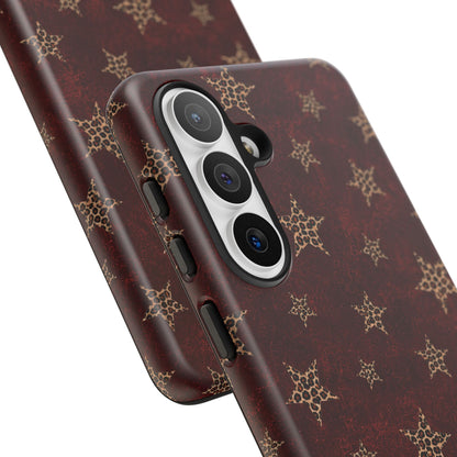 Burgundy Leopard Star Tough Case