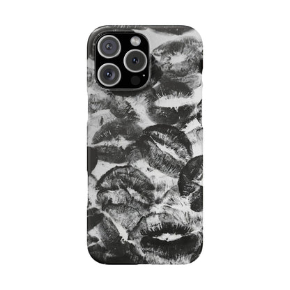 Black & White Kiss Print Case