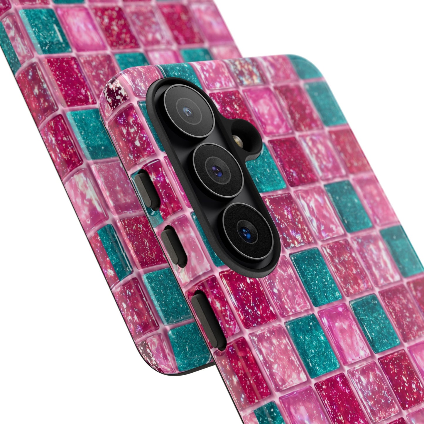 Pink Teal Mosaic Tough Case