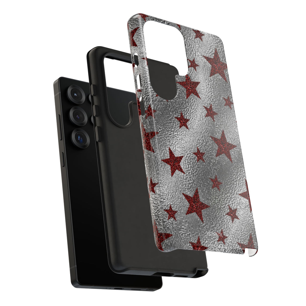 Silver Red Starry Tough Case