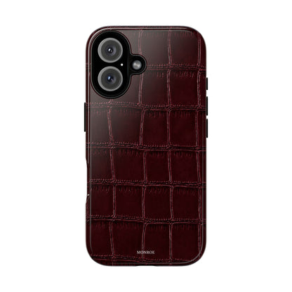 Burgundy Croc Tough Case
