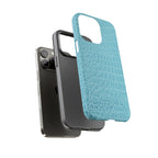 Croc Embossed Turquoise Phone Case