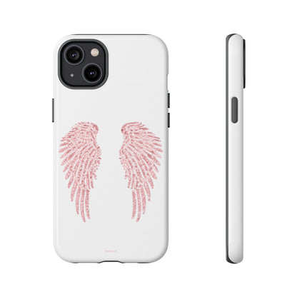 White & Pink Wings Tough Case