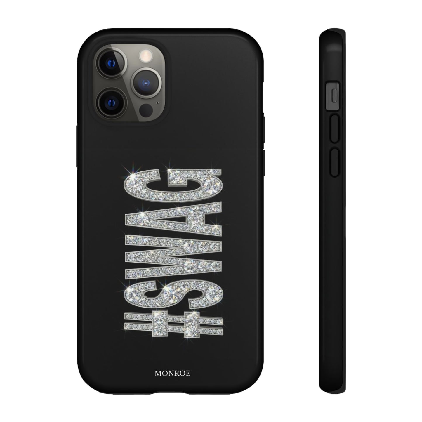 “#SWAG” Black Bling Tough Case