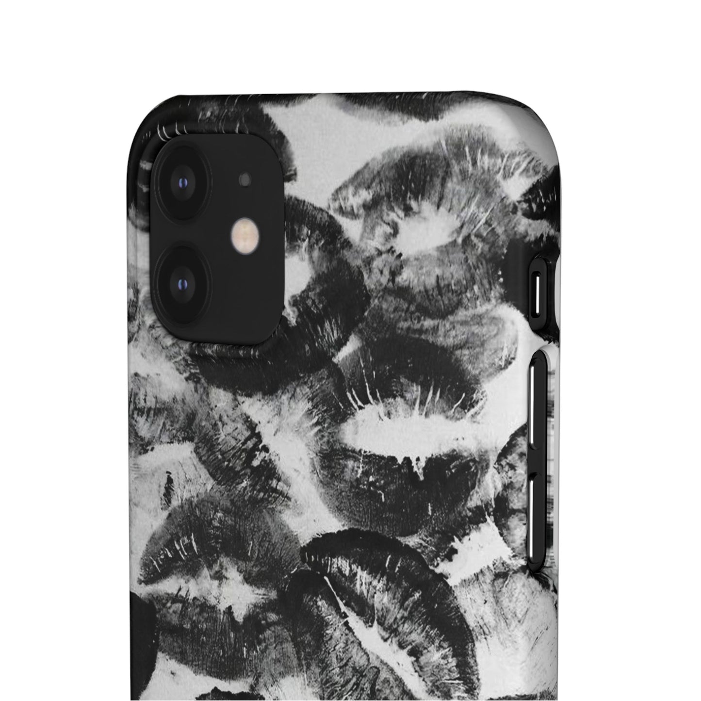 Black & White Kiss Print Case