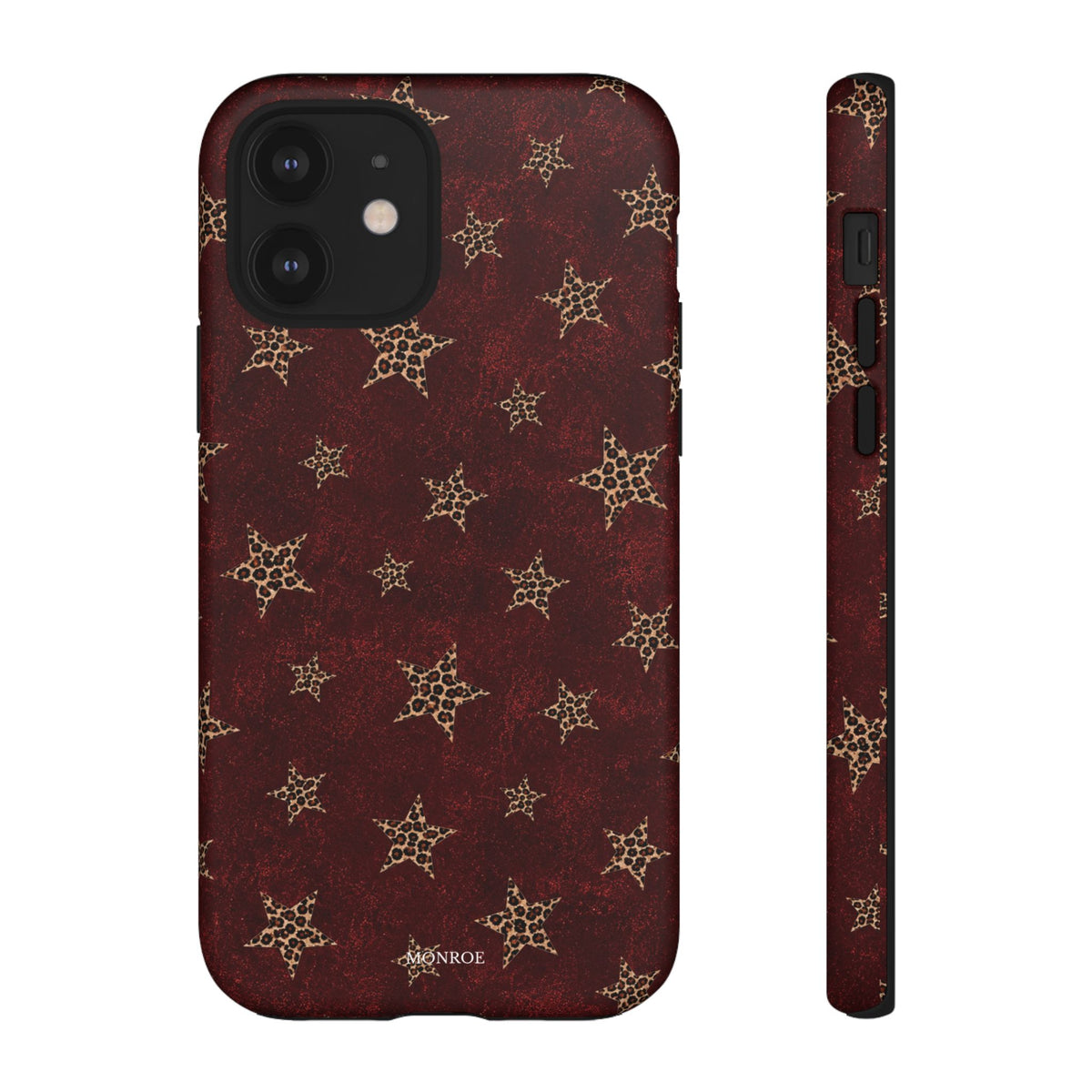 Burgundy Leopard Star Tough Case