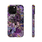 Purple Fleur-de-Lis Floral Tough Phone Case