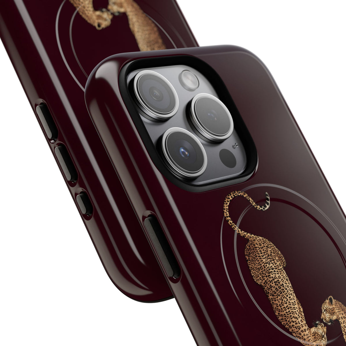 Burgundy Leopard Duo MagSafe Case