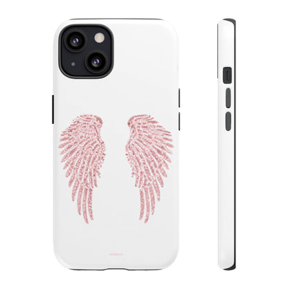 White & Pink Wings Tough Case