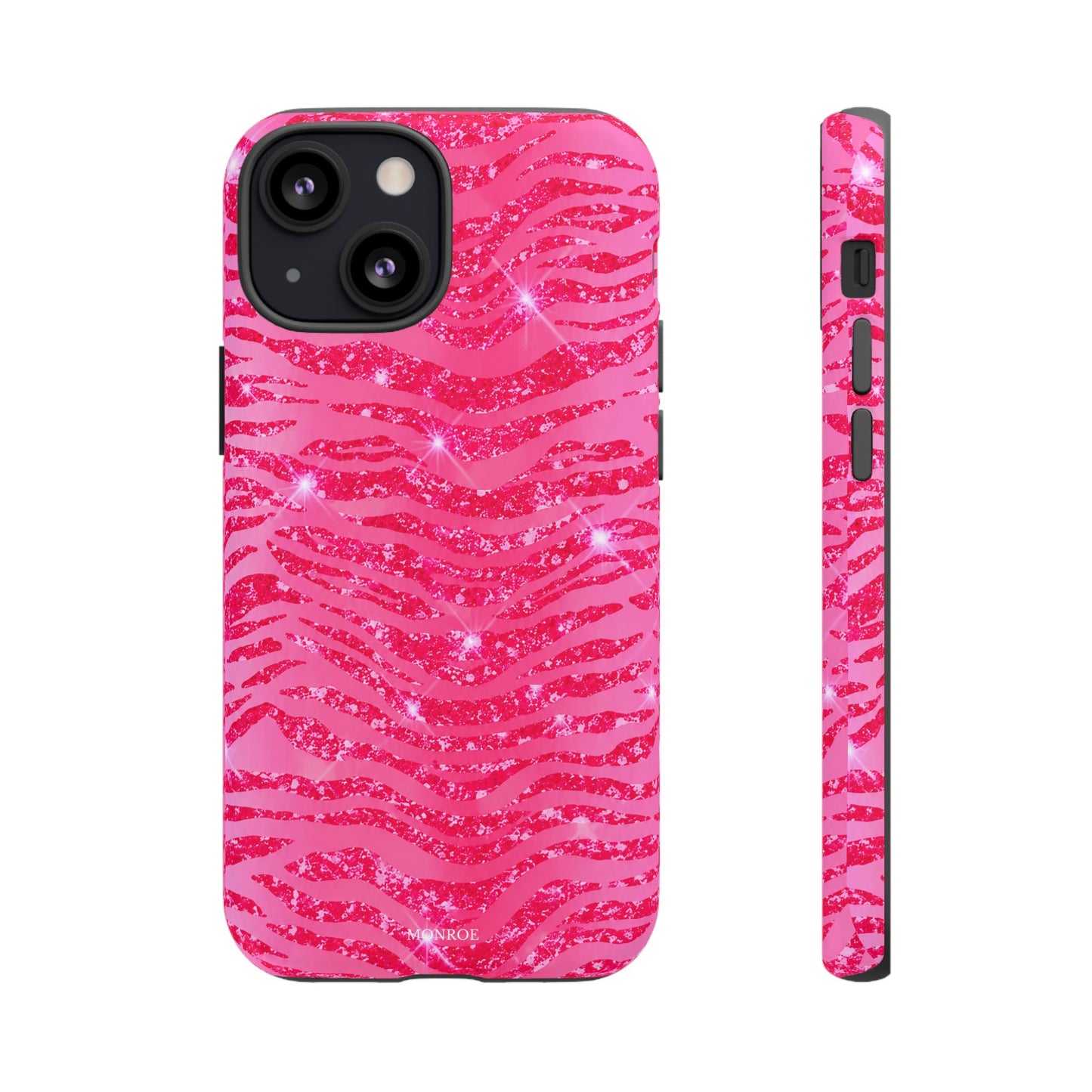 Pink Glitter Zebra Tough Case