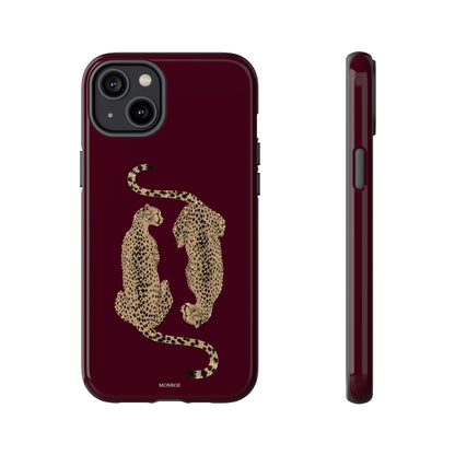 Burgundy Cheetah Tough Case