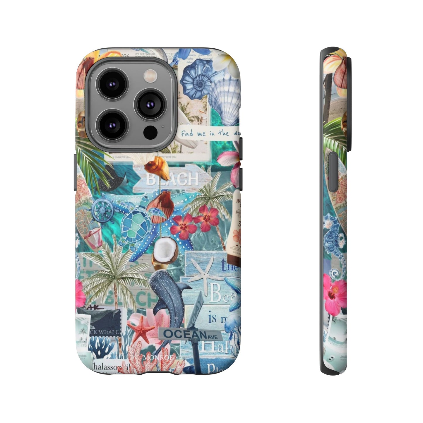 Tropical Beach Collage Tough Case