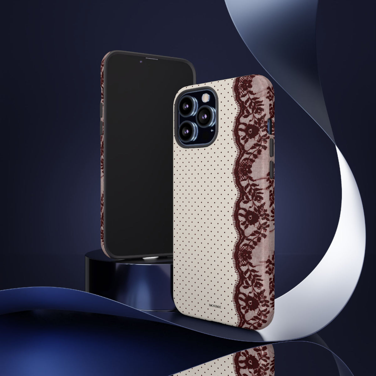 Burgundy Lace Edge Tough Case
