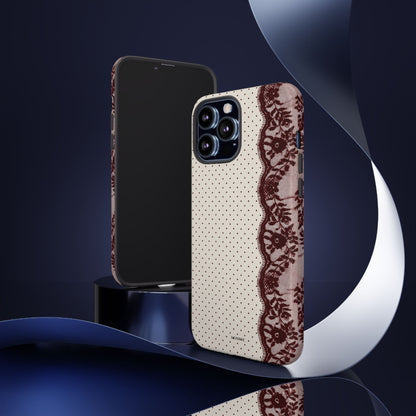 Burgundy Lace Edge Tough Case