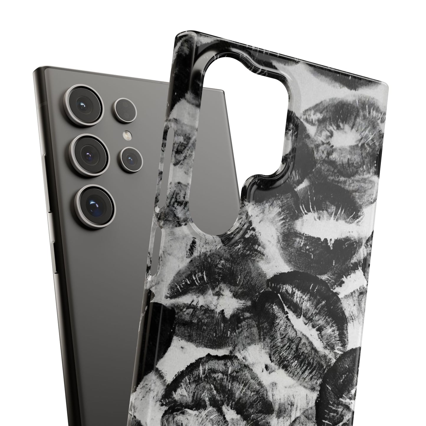 Black & White Kiss Print Case