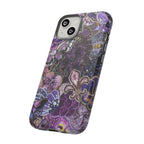 Purple Fleur-de-Lis Floral Tough Phone Case