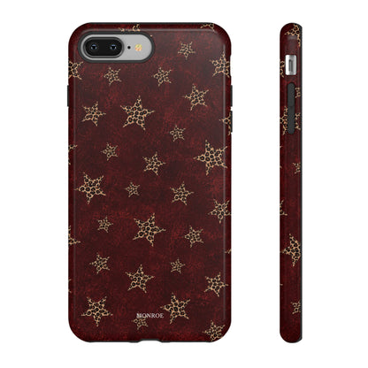 Burgundy Leopard Star Tough Case