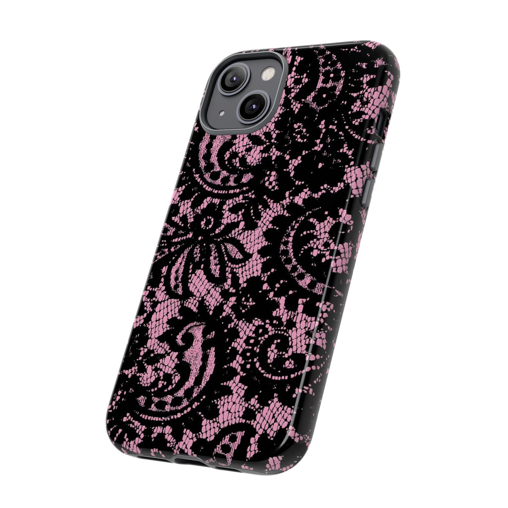 Pink Lace Pattern Tough Phone Case