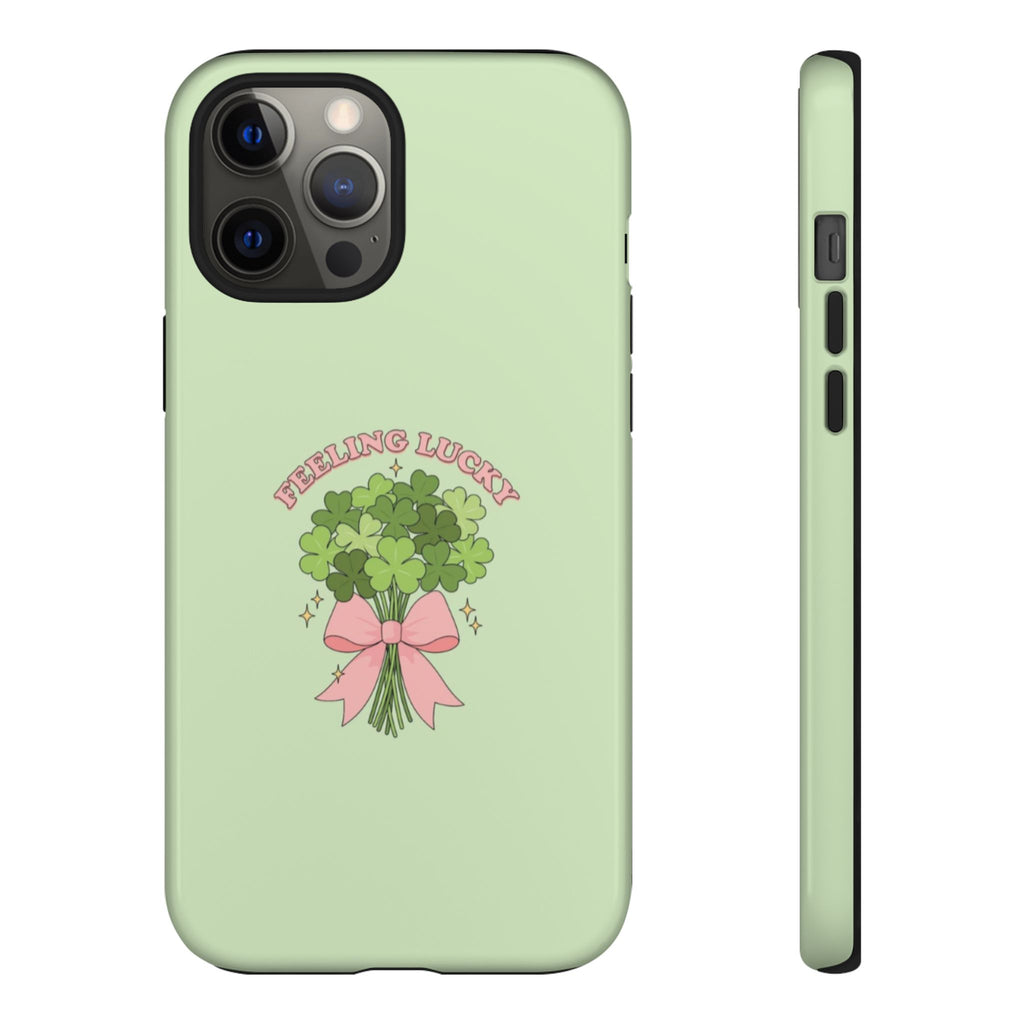 ‘Feeling Lucky' Clover Bouquet Tough Phone Case