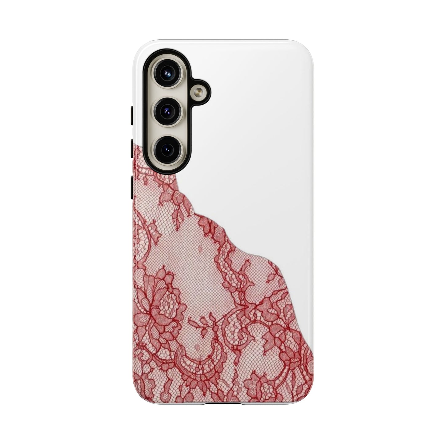 Red Lace Edge Tough Phone Case