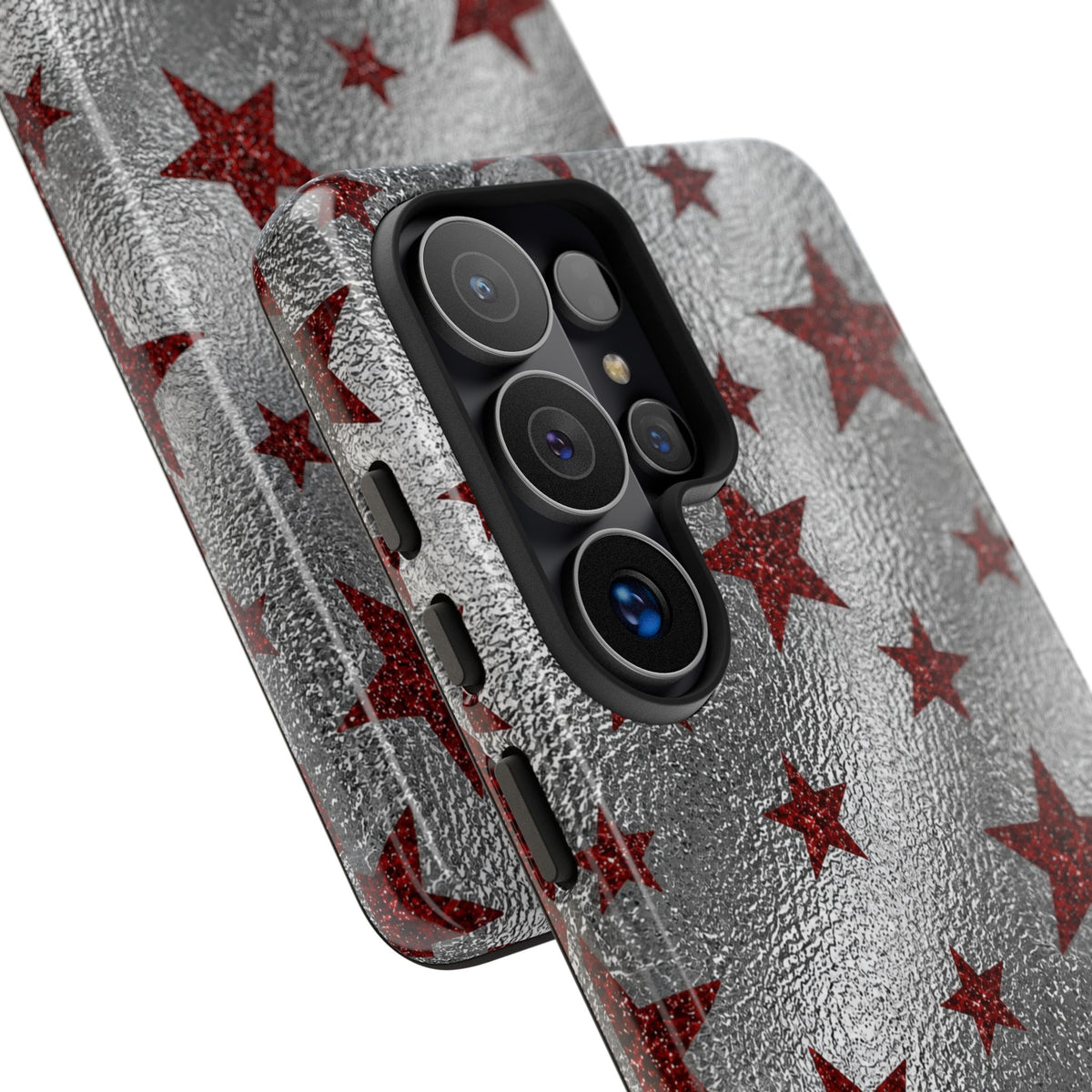 Silver Red Starry Tough Case