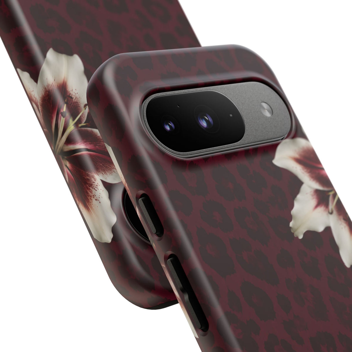 Burgundy Lily Leopard Tough Case