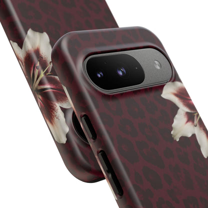 Burgundy Lily Leopard Tough Case