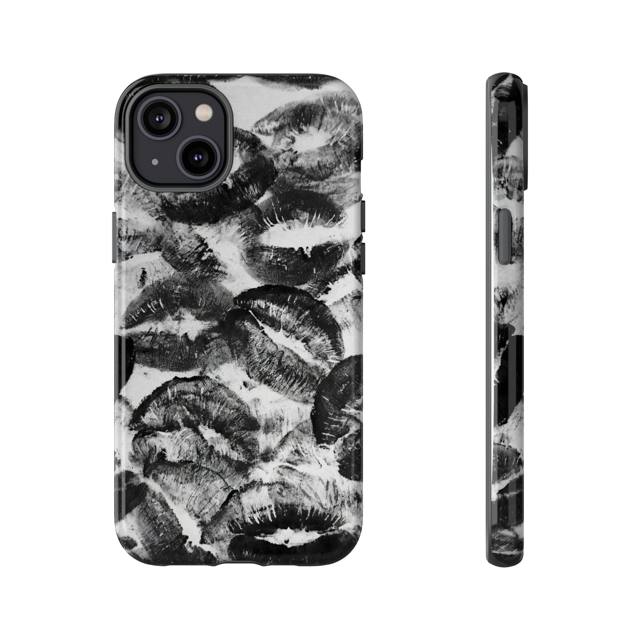 Black and Kiss Design Phone Case