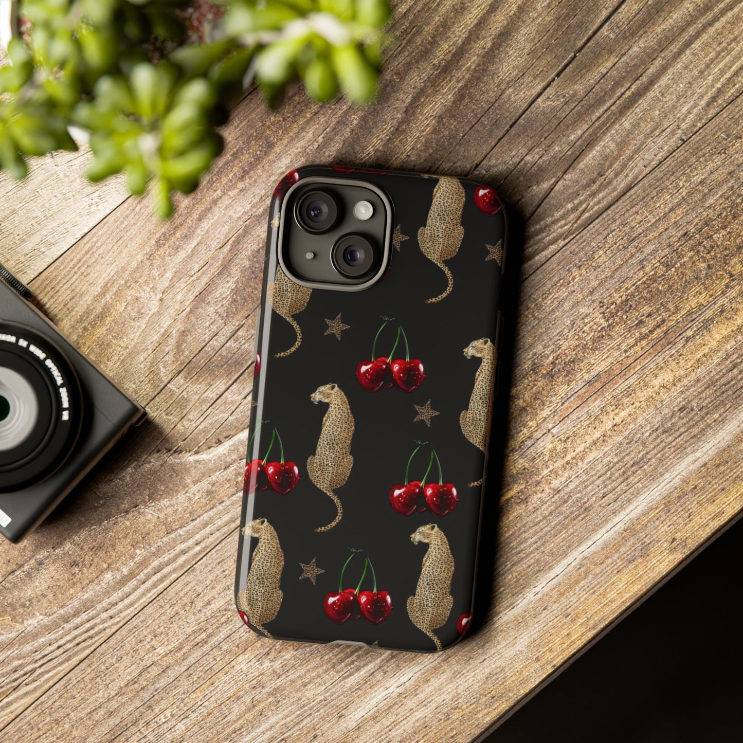 Leopard & Cherry Tough Case