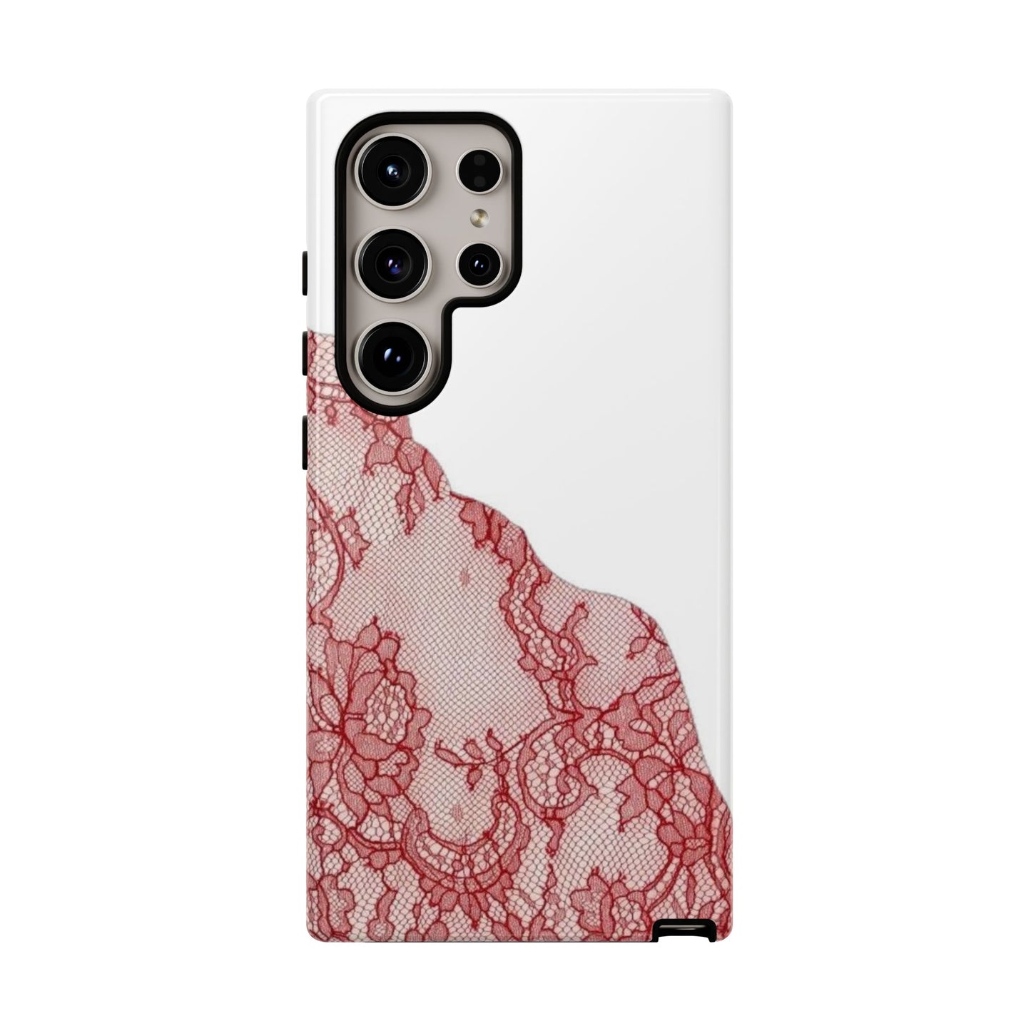 Red Lace Edge Tough Phone Case