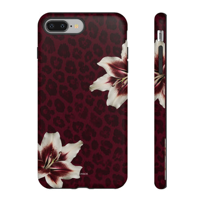 Burgundy Lily Leopard Tough Case