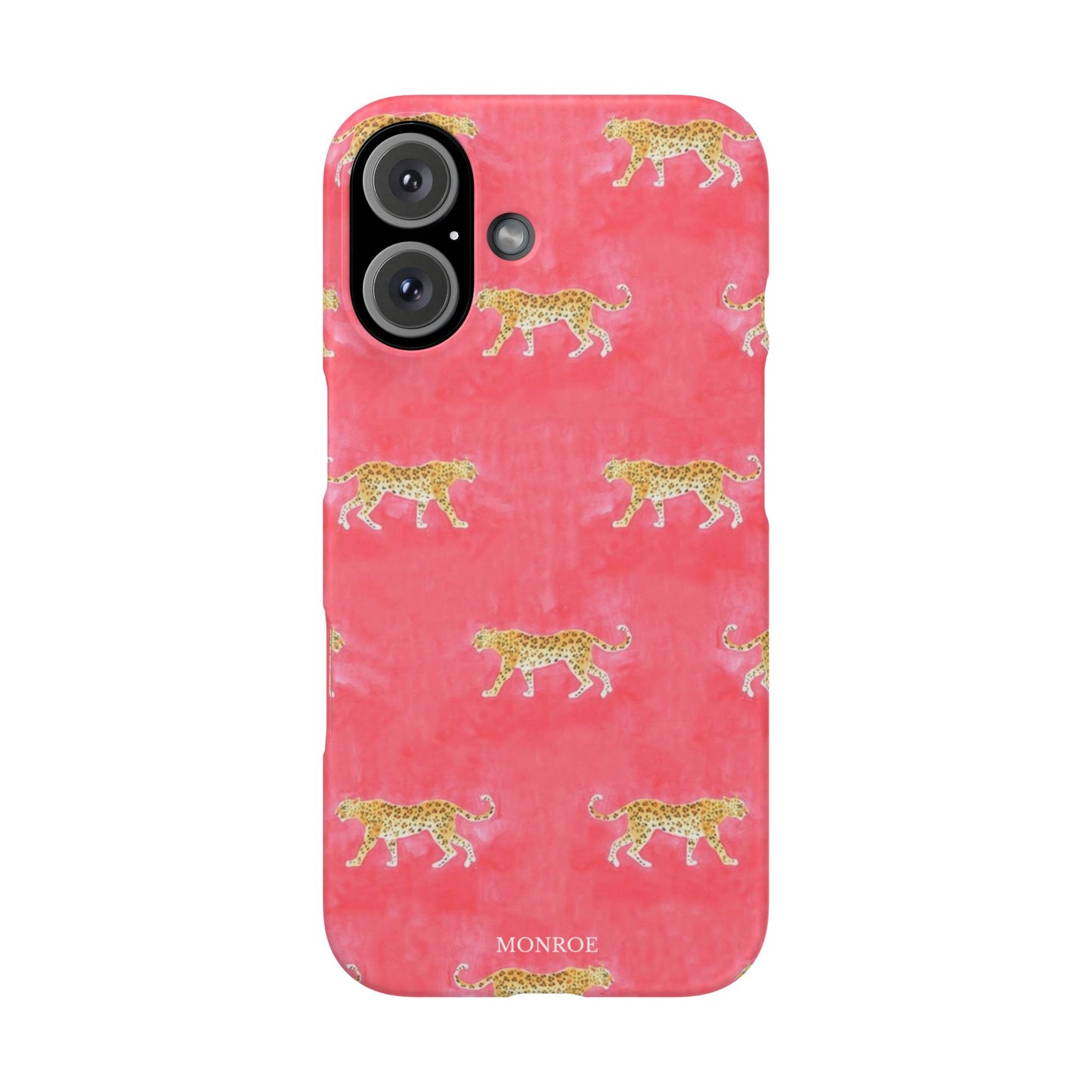 Pink Watercolor Leopard Case