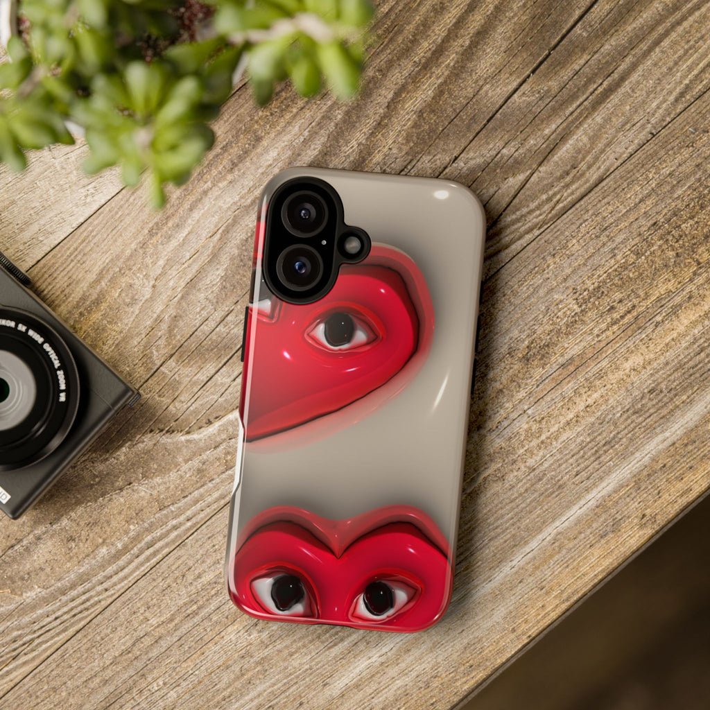 3D Hearts Phone Case